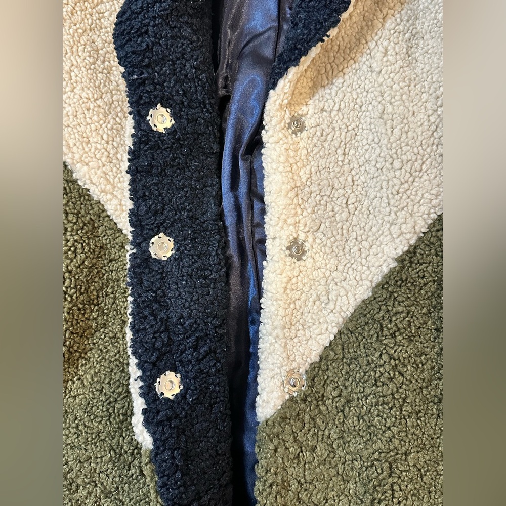 J. Crew Colorblock Sherpa Coat - Picture 6 of 16